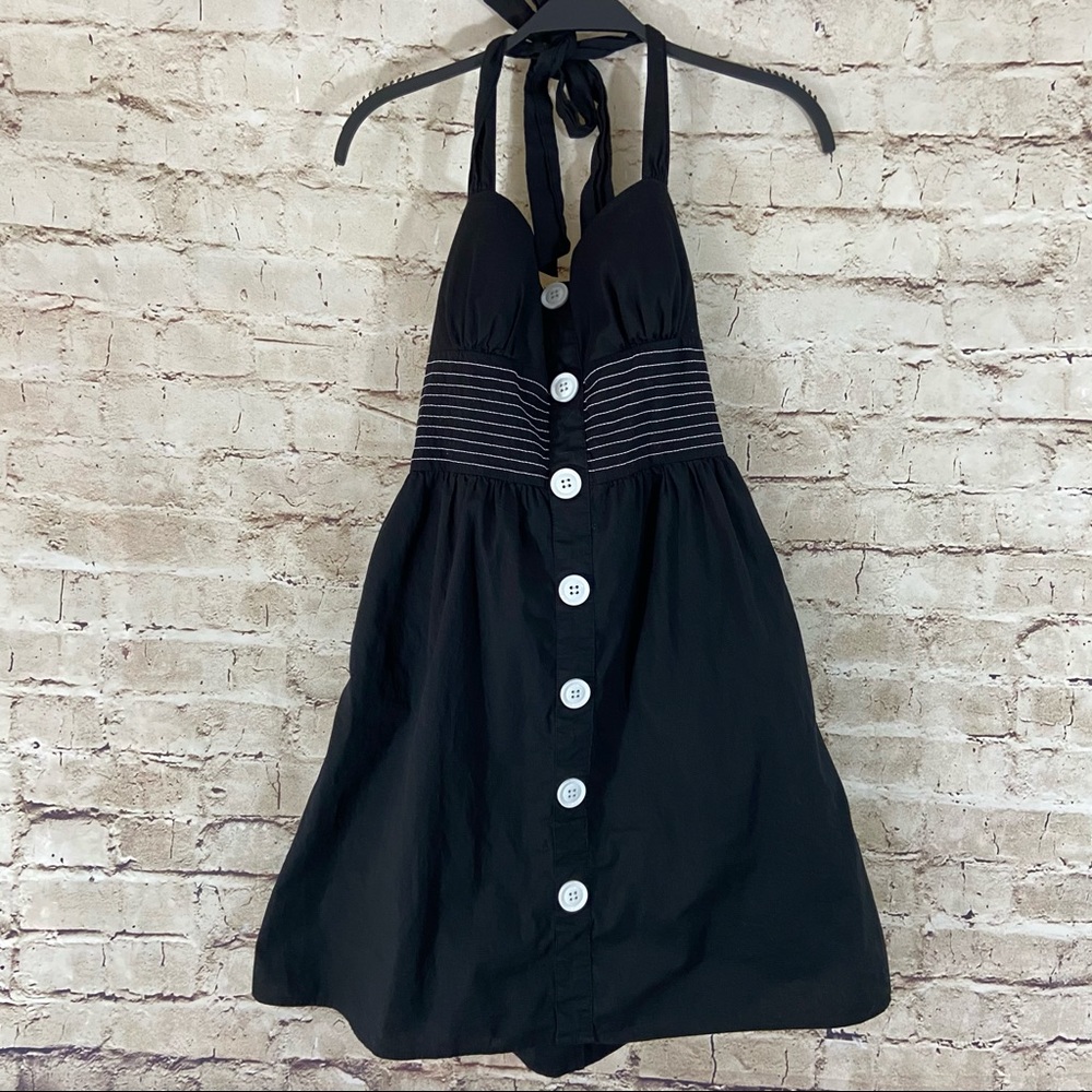 Black halter summer dress size 7